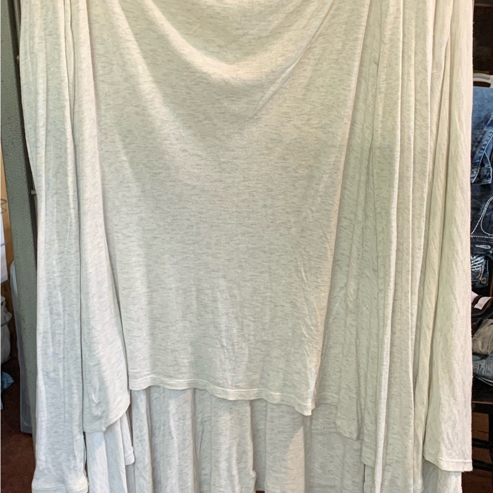 CAbi White Asymmetrical Tunic Top